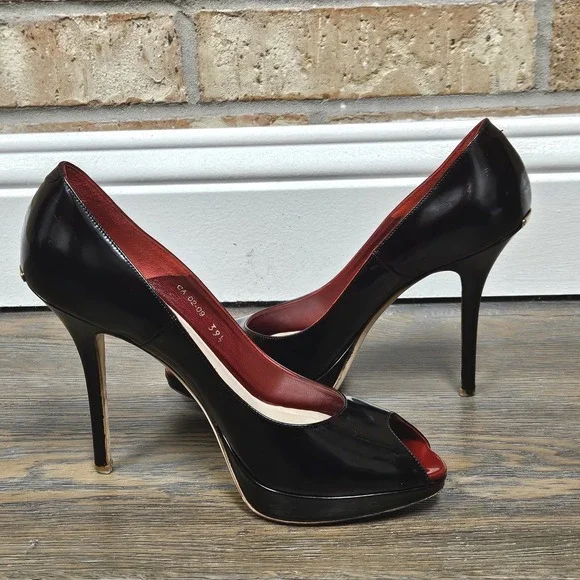 Dior Miss Dior Black Patent Heels 39.5 US 9.5 Full Set Box COA DIY Re-Dyed - Picture 9 of 13